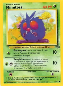 Carte Mimitoss de l'extension Jungle, numéro 63/64