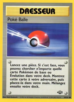 Carte Poké Balle de l'extension Jungle, numéro 64/64