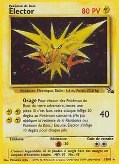 Carte Élector de l'extension Fossile, numéro 15/62