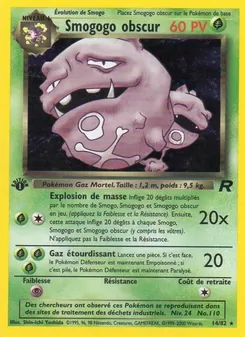 Carte Smogogo obscur de l'extension Team Rocket, numéro 14/82