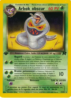 Carte Arbok obscur de l'extension Team Rocket, numéro 19/82