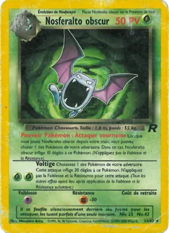 Carte Nosferalto obscur de l'extension Team Rocket, numéro 24/82