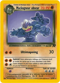 Carte Mackogneur obscur de l'extension Team Rocket, numéro 27/82