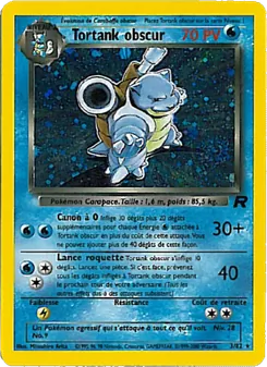 Carte Tortank obscur de l'extension Team Rocket, numéro 3/82