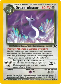 Carte Draco obscur de l'extension Team Rocket, numéro 33/82