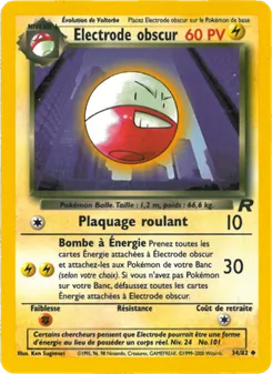 Carte Electrode obscur de l'extension Team Rocket, numéro 34/82