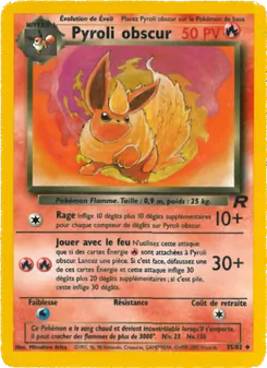 Carte Pyroli obscur de l'extension Team Rocket, numéro 35/82