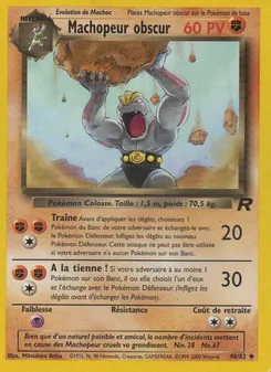 Carte Machopeur obscur de l'extension Team Rocket, numéro 40/82