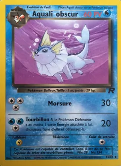 Carte Aquali obscur de l'extension Team Rocket, numéro 45/82