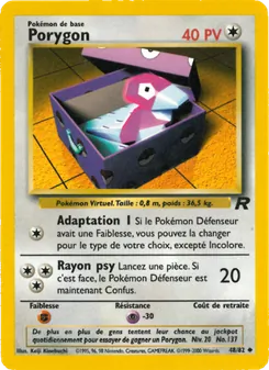 Carte Porygon de l'extension Team Rocket, numéro 48/82
