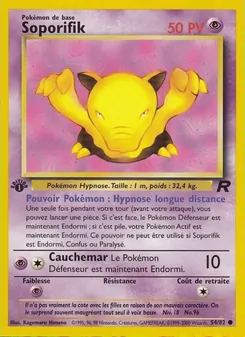 Carte Soporifik de l'extension Team Rocket, numéro 54/82
