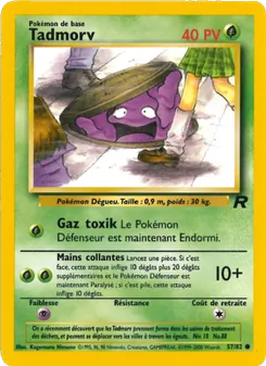 Carte Tadmorv de l'extension Team Rocket, numéro 57/82