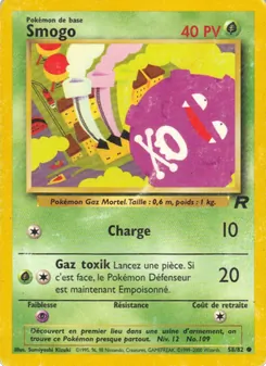 Carte Smogo de l'extension Team Rocket, numéro 58/82