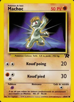 Carte Machoc de l'extension Team Rocket, numéro 59/82