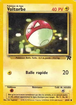 Carte Voltorbe de l'extension Team Rocket, numéro 69/82