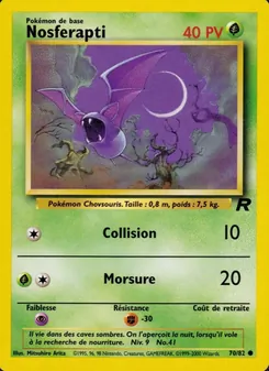 Carte Nosferapti de l'extension Team Rocket, numéro 70/82