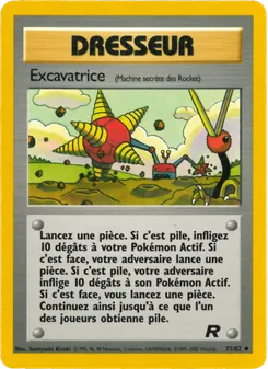 Carte Excavatrice de l'extension Team Rocket, numéro 75/82