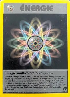 Carte Énergie multicolore de l'extension Team Rocket, numéro 80/82