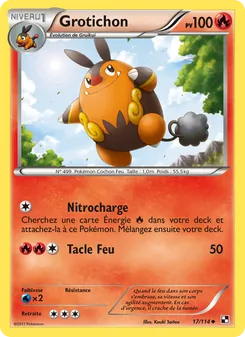 Carte Grotichon de l'extension Noir & Blanc, numéro 17/114