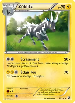 Carte Zéblitz de l'extension Noir & Blanc, numéro 42/114