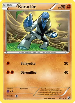 Carte Karaclée de l'extension Noir & Blanc, numéro 62/114