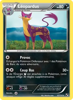 Carte Léopardus de l'extension Noir & Blanc, numéro 67/114