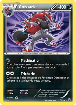 Carte Zoroark de l'extension Noir & Blanc, numéro 71/114