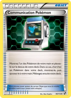 Carte Communication Pokémon de l'extension Noir & Blanc, numéro 99/114