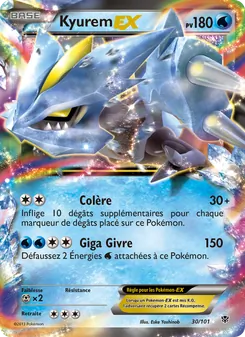 Carte Kyurem EX de l'extension Explosion Plasma, numéro 30/101
