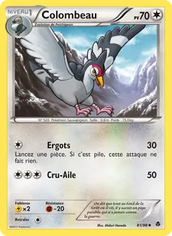 Carte Colombeau de l'extension Pouvoirs Émergents, numéro 81/98
