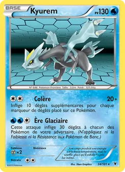 Carte Kyurem de l'extension Nobles Victoires, numéro 34/101