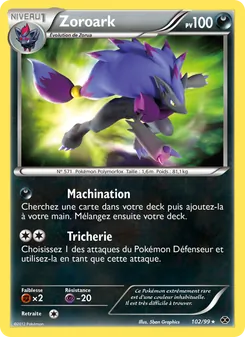 Carte Zoroark de l'extension Destinées Futures, numéro 102/99