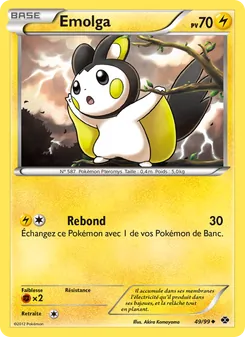 Carte Emolga de l'extension Destinées Futures, numéro 49/99