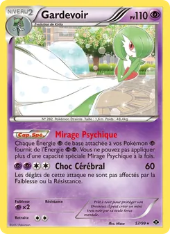 Carte Gardevoir de l'extension Destinées Futures, numéro 57/99