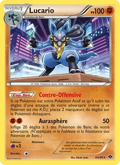 Carte Lucario de l'extension Destinées Futures, numéro 64/99