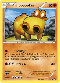 Carte Hippopotas de l'extension Destinées Futures, numéro 65/99