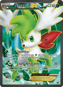 Carte Shaymin-EX de l'extension Destinées Futures, numéro 94/99