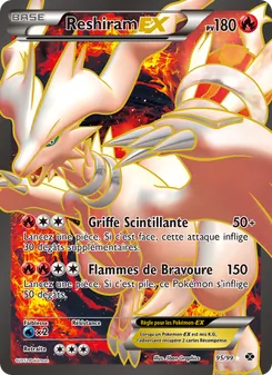 Carte Reshiram-EX de l'extension Destinées Futures, numéro 95/99