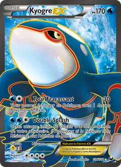 Carte Kyogre-EX de l'extension Explorateurs Obscurs, numéro 104/108