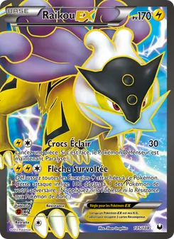 Carte Raikou-EX de l'extension Explorateurs Obscurs, numéro 105/108