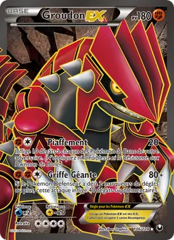 Carte Groudon-EX de l'extension Explorateurs Obscurs, numéro 106/108