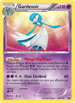 Carte Gardevoir de l'extension Explorateurs Obscurs, numéro 109/108