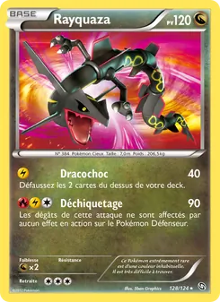 Carte Rayquaza de l'extension Dragons Éxaltés, numéro 128/124