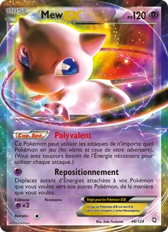 Carte Mew-EX de l'extension Dragons Éxaltés, numéro 46/124