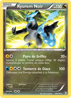 Carte Kyurem Noir de l'extension Frontières Franchies, numéro 100/149