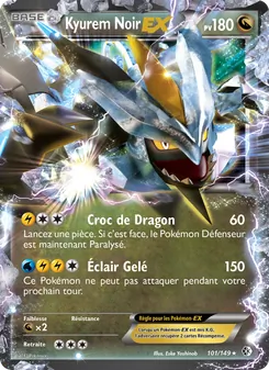 Carte Kyurem Noir-EX de l'extension Frontières Franchies, numéro 101/149