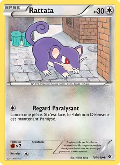 Carte Rattata de l'extension Frontières Franchies, numéro 104/149