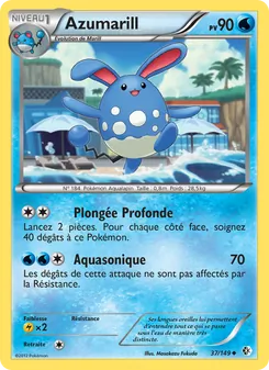 Carte Azumarill de l'extension Frontières Franchies, numéro 37/149