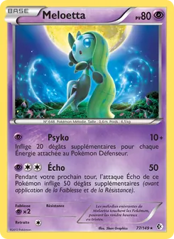 Carte Meloetta de l'extension Frontières Franchies, numéro 77/149