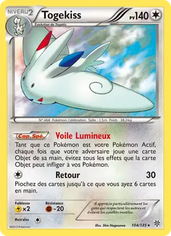 Carte Togekiss de l'extension Tempète Plasma, numéro 104/135